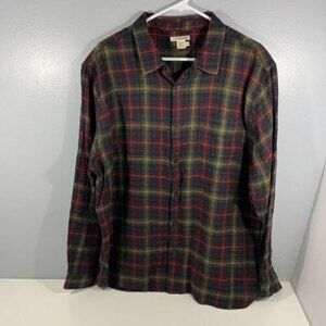 Carbon 2‎ Cobalt Shirt Mens Size XL Blue Red Yellow Button Up Plaid Lightweight